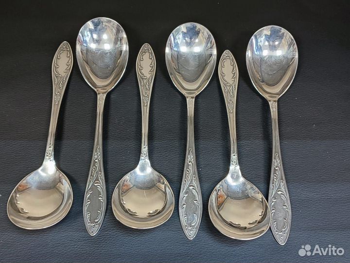 Ложки салатные мельхиоровый Пламя мнц Кольчугино