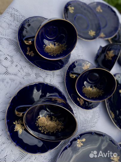 Старинный чайный сервиз, echt cobalt, Германия