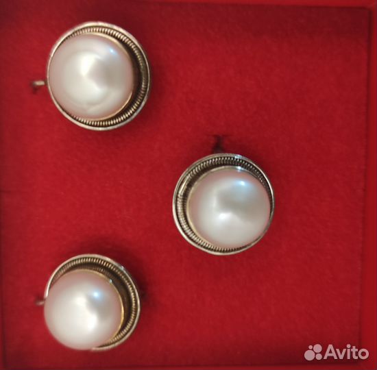 Серьги и кольцо серебро