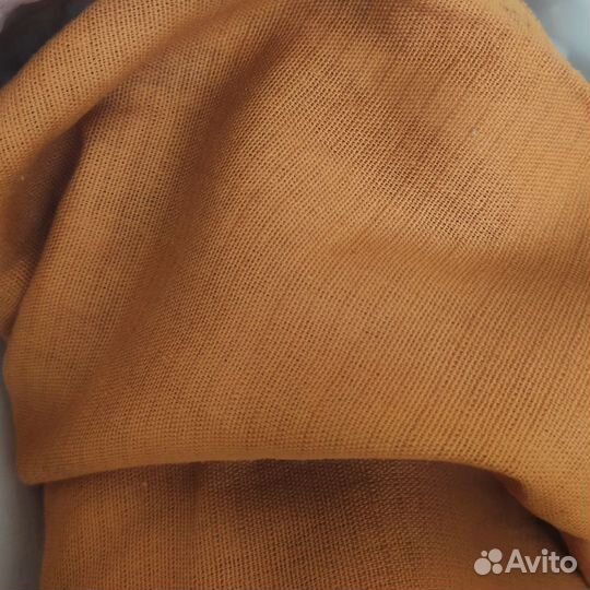 Льняная ткань Пудра Небесный Терракот лён полулен