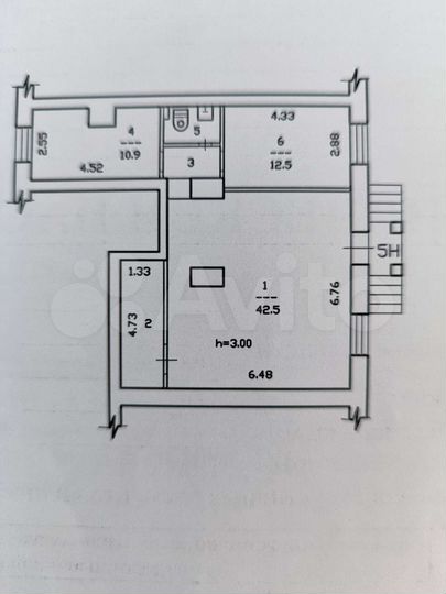 Свободного назначения, 78 м² Металлургов 8