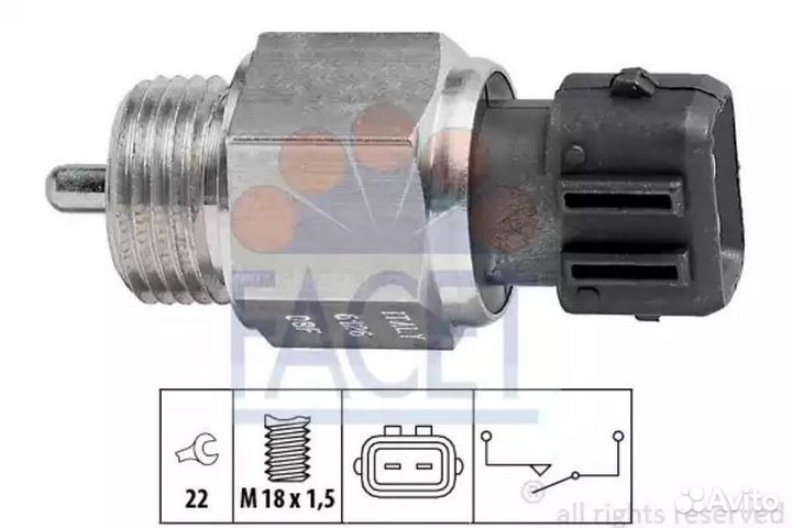 Facet 7.6126 Датчик включения заднего хода