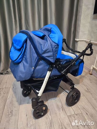 Коляска-трансформер Babyton Pillo OX Denim-Blue