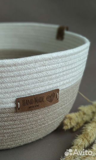 Корзина из хлопкового шнура
