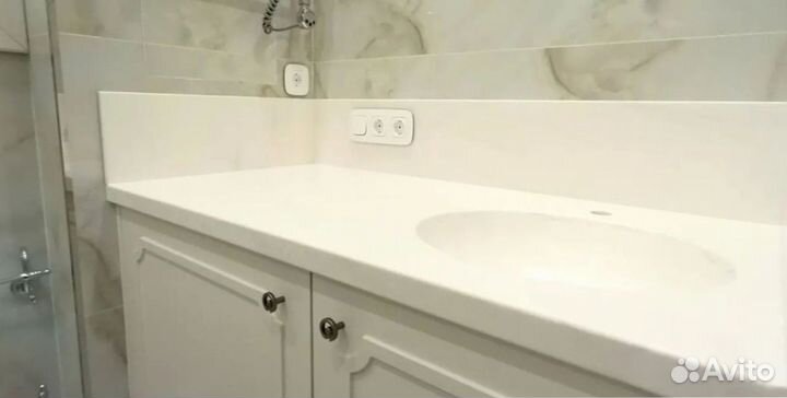 Столешница из искусственного камня в ванную