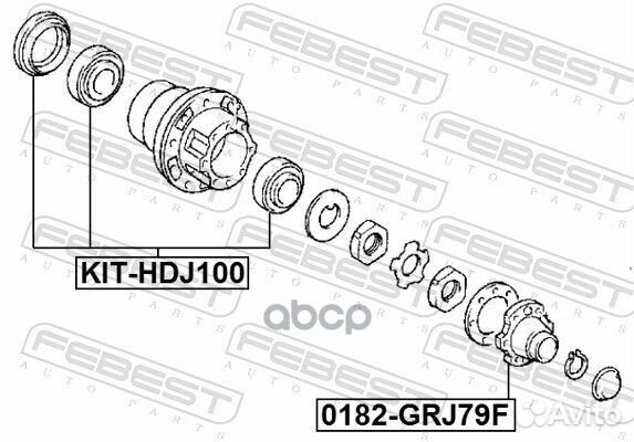 Ступица передняя flange 0182F-GRJ79F Febest