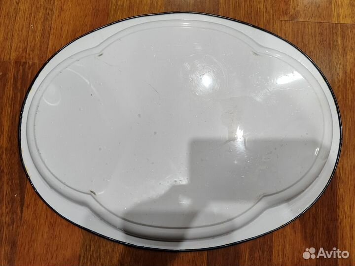 Винтажный поднос Зима гжель