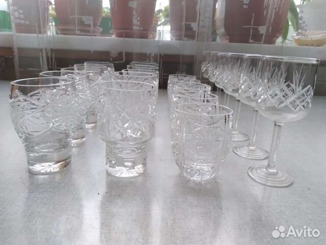 Стопки хрустальные и рюмки СССР