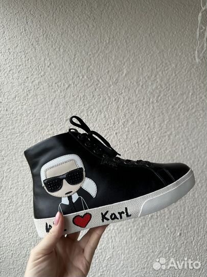 Болуботинки кеды кожаные Karl Lagerfeld 37,38