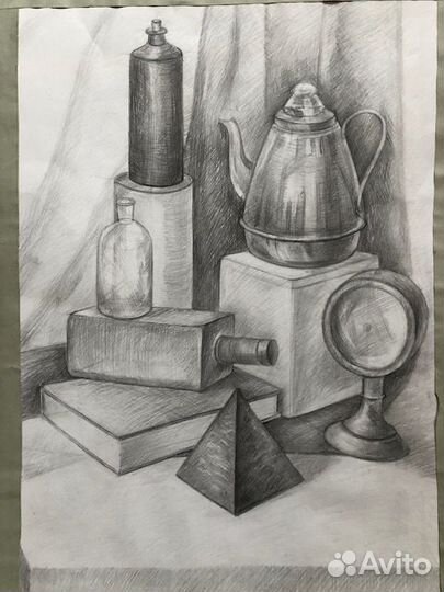 Художественные работы акварель графика гуашь