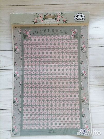 Винтажные наклейки на бобинки DMC