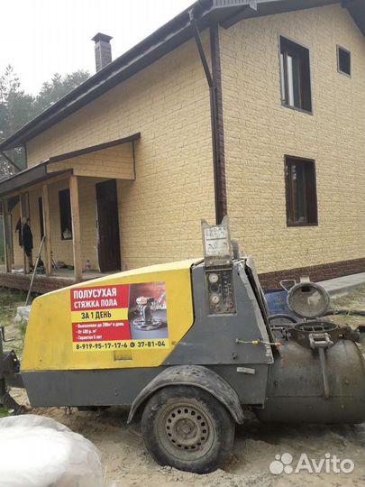 Промышленные бетонные полы. Полусухая стяжка пола