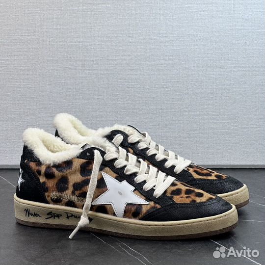 Кеды женские Golden Goose с мехом голден гус