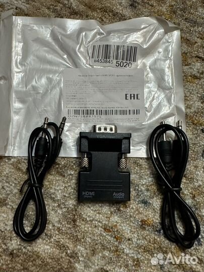 Переходник VGA-hdmi + аудио выход