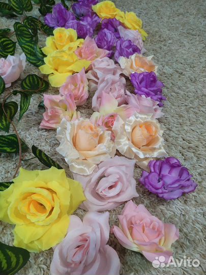 Искусственные лианы, цветы