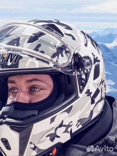 Шлем Снегоходный С обогревом визора модуляр Шлем