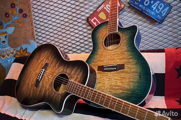 Электроакустическая гитара Cort + Аксессуары