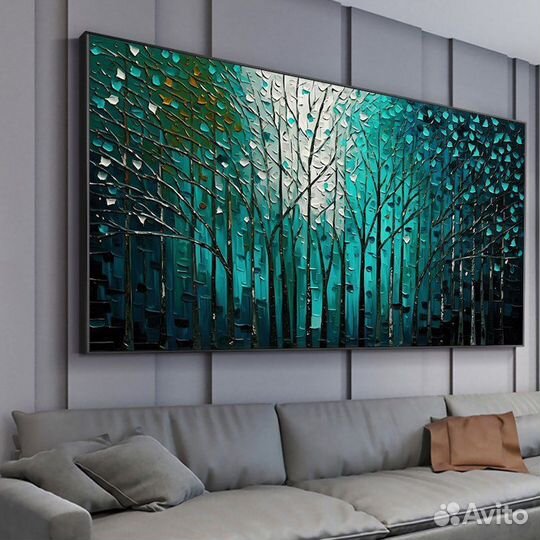 Картина маслом на холсте купить Таинственный лес