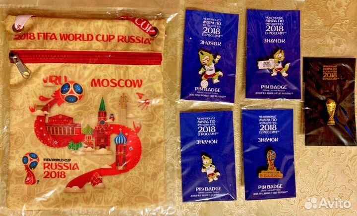 Набор Fifa: Сумка + 5 значков. Чемпионат мира 2018