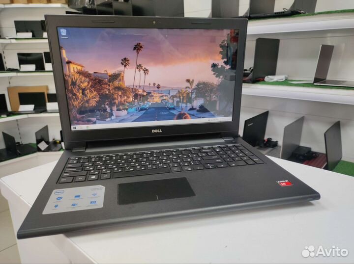 Офисный ноутбук Dell AMD A6-6310 4Gb озу 500Gb HDD