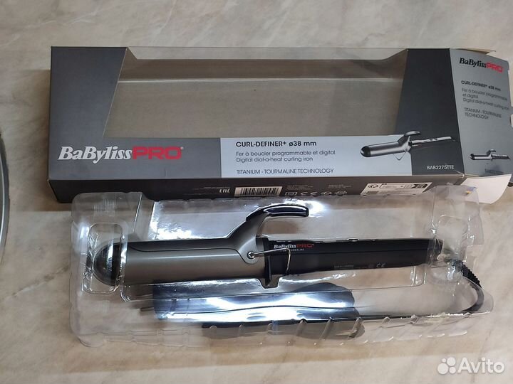Babyliss pro 38mm titanium tormaline плойка