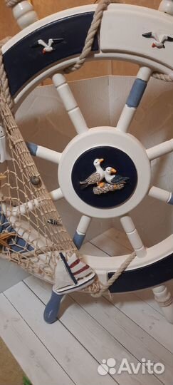 Штурвал корабля декор новый