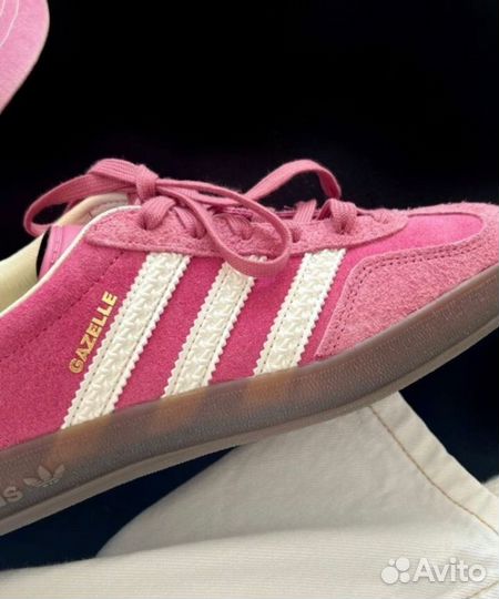 Кеды Adidas Gazelle Indoor Pink Cloud White