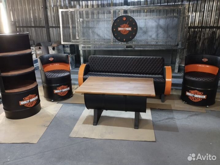 Диван из бочек/LOfT