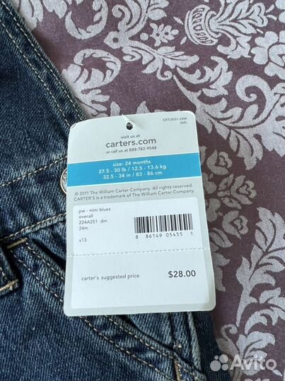 Джинсовый комбинезон Carters
