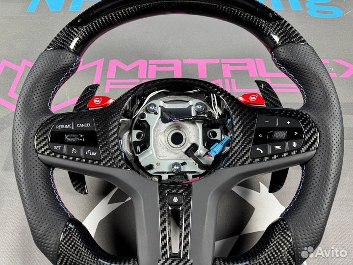 Руль BMW G30 G05 G06 карбон тахометр подогрев