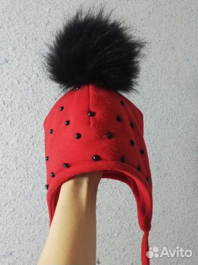 Зимний комплект шапка, варежки