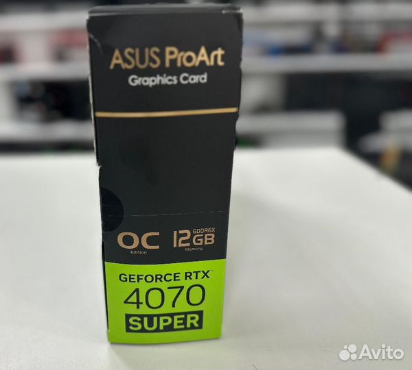 Новая видеокарта asus ProArt RTX 4070 super-12Gb