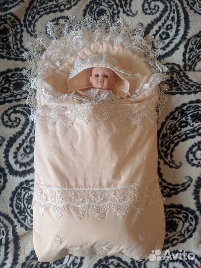 Конверт, одеяло на выписку для девочки