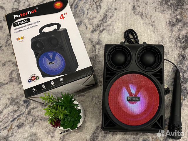 Колонкa с микрофоном peterhot pth 404