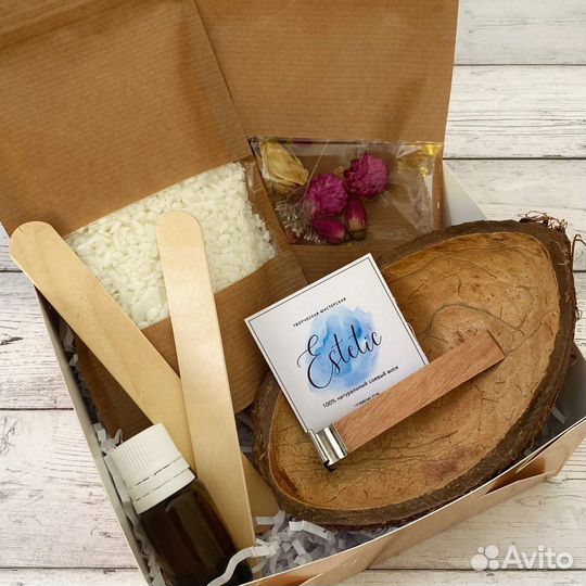 Творческий набор для создания свечи в кокосе