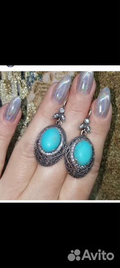 Серьги серебро, раритет