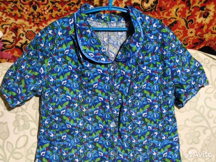 Халаты байковый и два ситцевых 62р