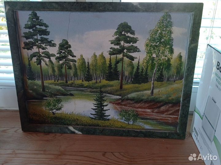 Картина камня с каменным напылением