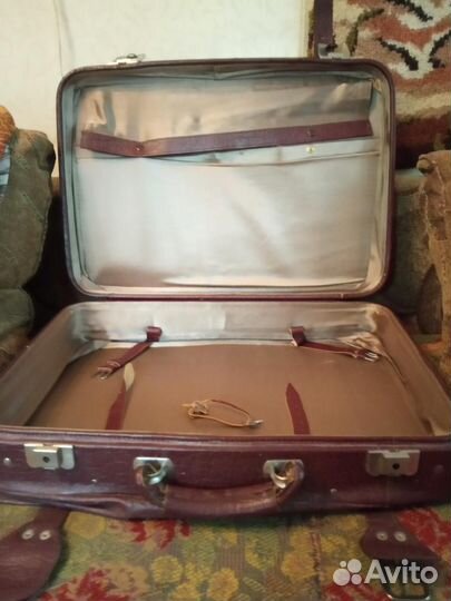 Чемодан кожаный СССР импортный