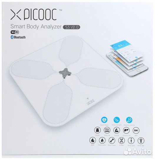 Новые Весы электронные Picooc S3 V2, белый