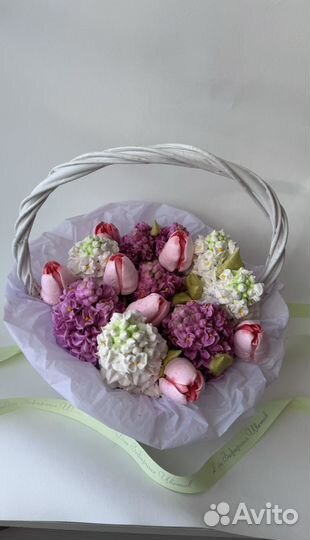 Сладкий букет из зефира 