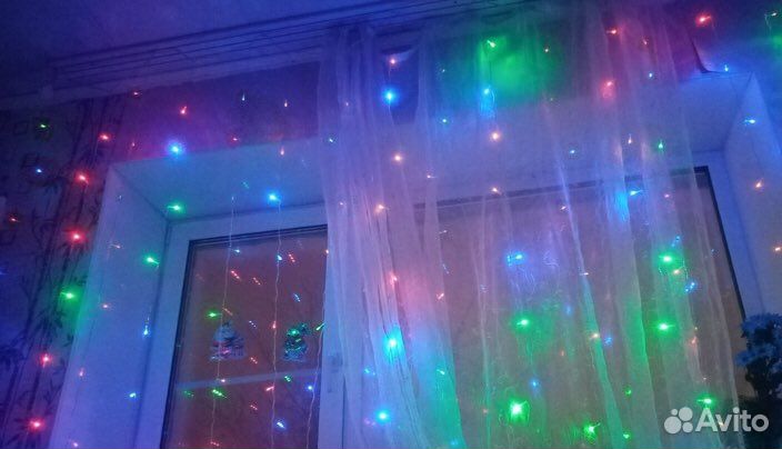 Гирлянды шторки светодиодные, 3х3 и 3х2, новые