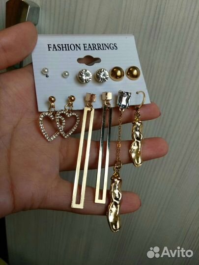 Набор серёжек новый