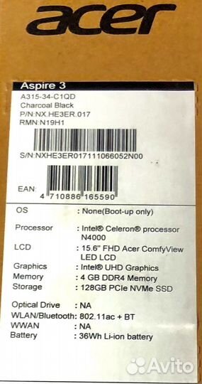 Acer aspire 3 a315 34