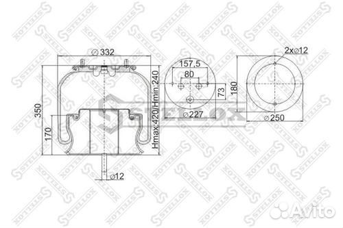 Stellox 9062001SX Пневмоподушки подвески stellox