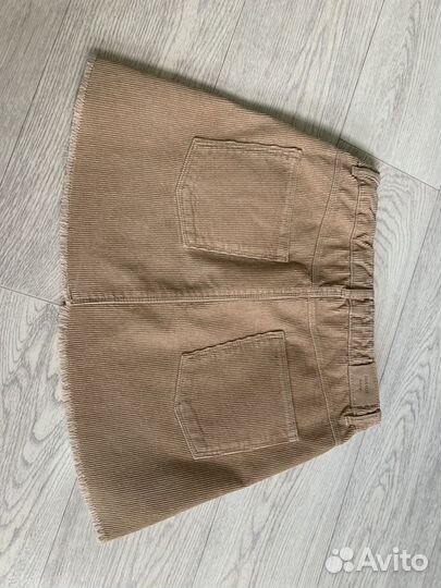 Юбочка Zara вельвет camel 152, 10-12 или XS