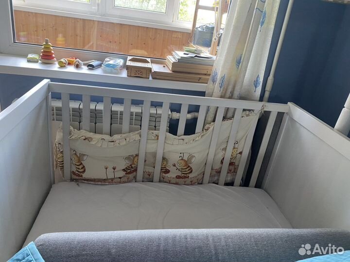 Детская кроватка IKEA белая