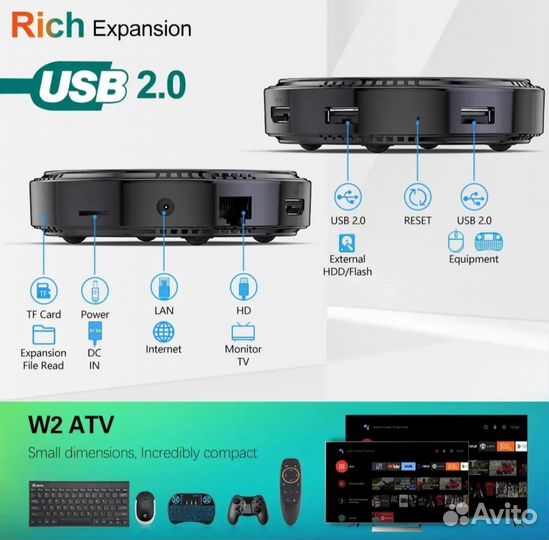 SMART TV приставка W2 ATV