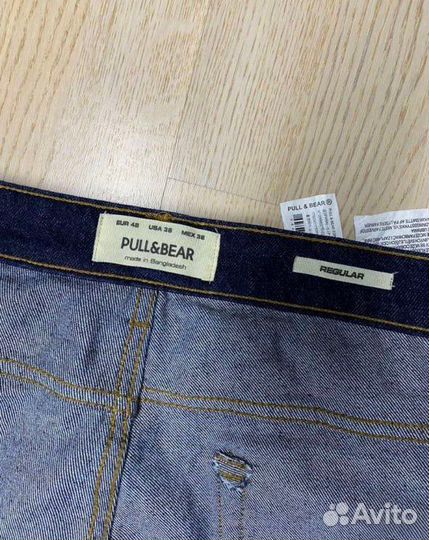 Джинсы pull and bear selvage denim