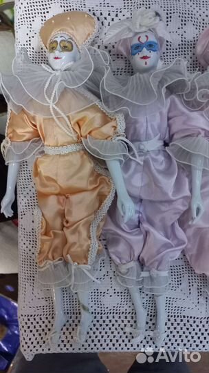 Куклы-арлекины из керамической глазури